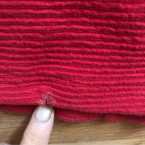 Zara Red Ruffle Sleeve Dress - Picture 7 of 7